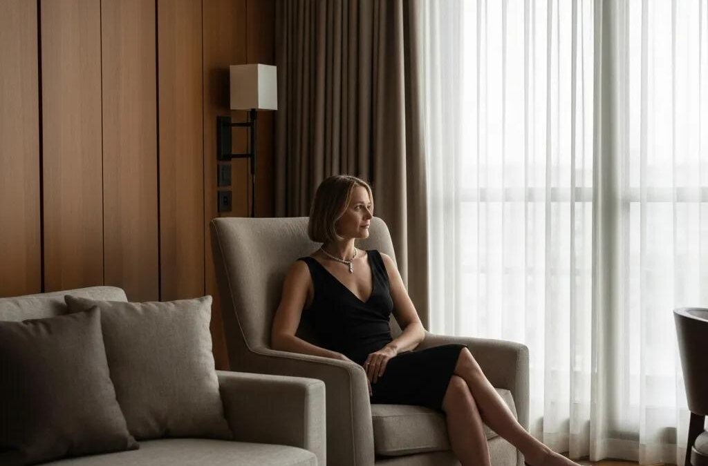 Luxurious furnished apartment interior with modern decor and natural light